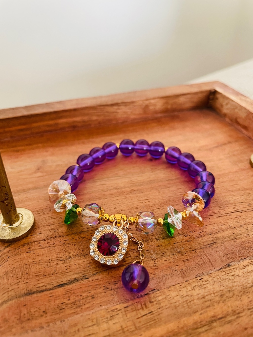 Amethyst Beaded Bracelet